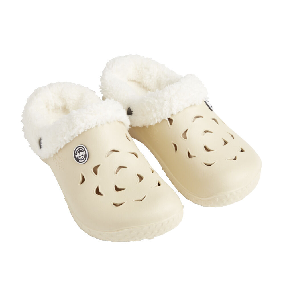 Sabots Hipps femme fourrés blanc crème 38/39