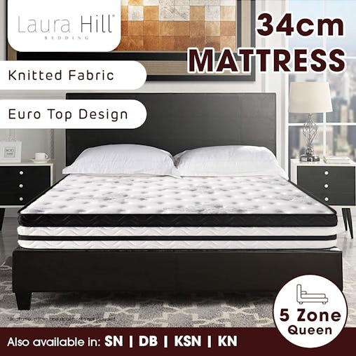 NNEDPE Laura Hill Queen Mattresswith Euro Top - 34cm