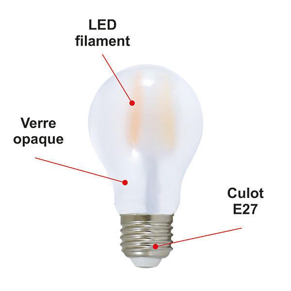 Lot de 10 ampoules LED filament E27 10W 1400Lm 2700K - garantie 2 ans