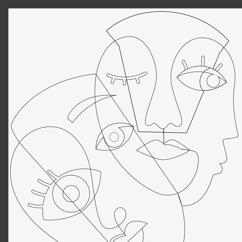 MALAGA NOIR ET BLANC - Tête de lit L180xH 70cm