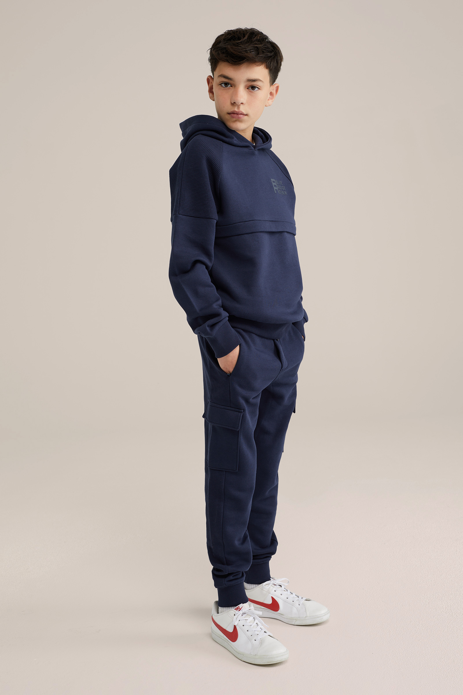 Jongens regular fit joggingbroek met cargozakken