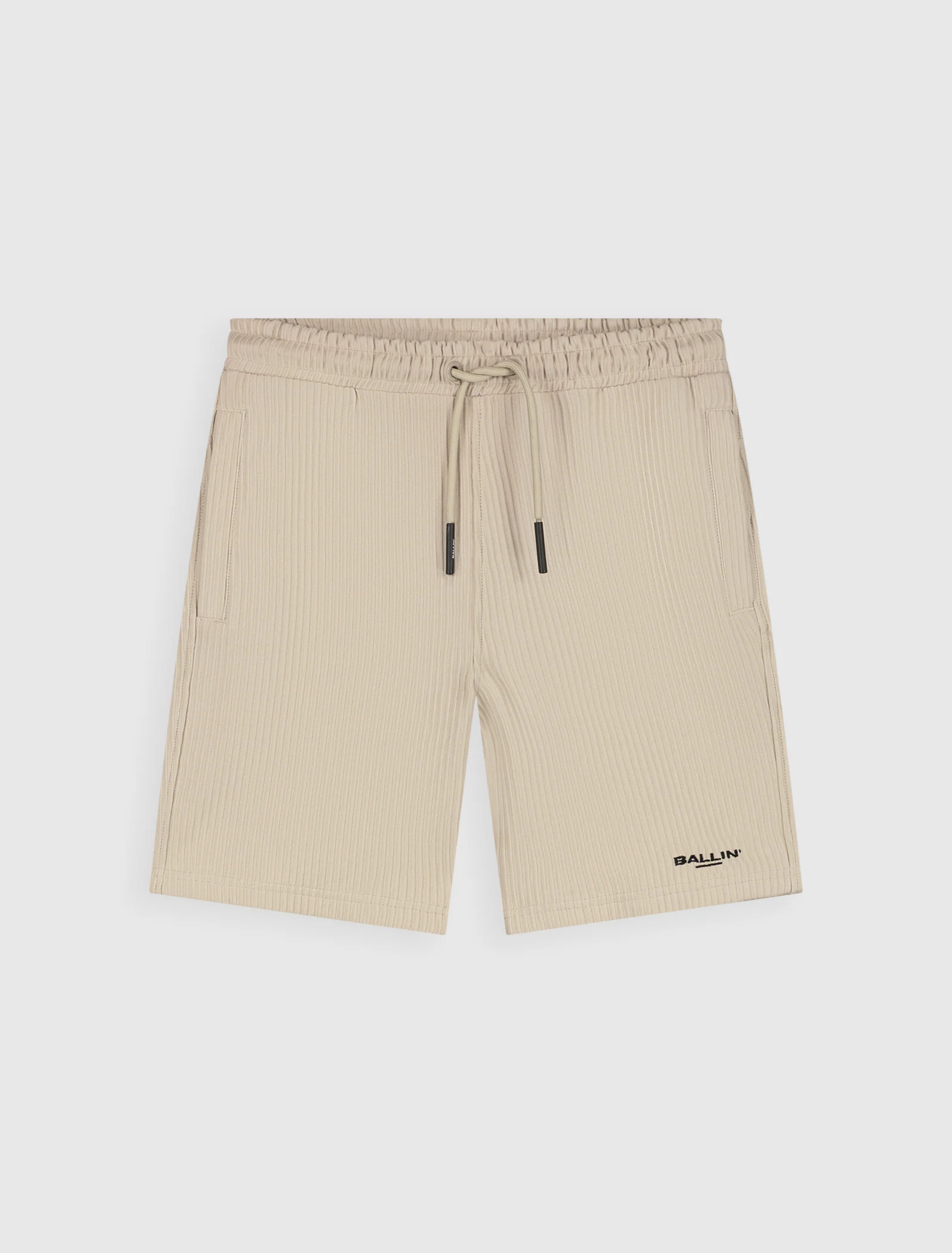 Junior Vertical Stripes Short | Taupe