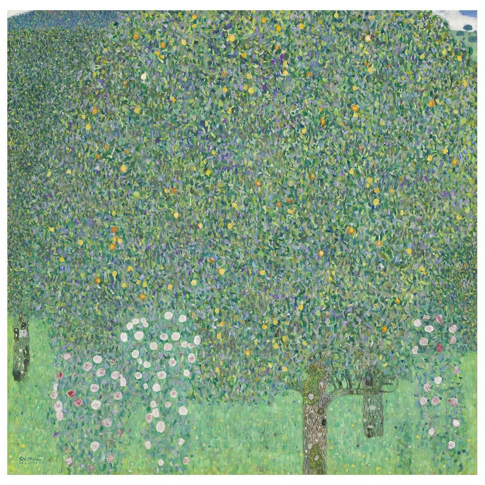 - Tableau rosiers sous les arbres Gustav Klimt 60x60cm