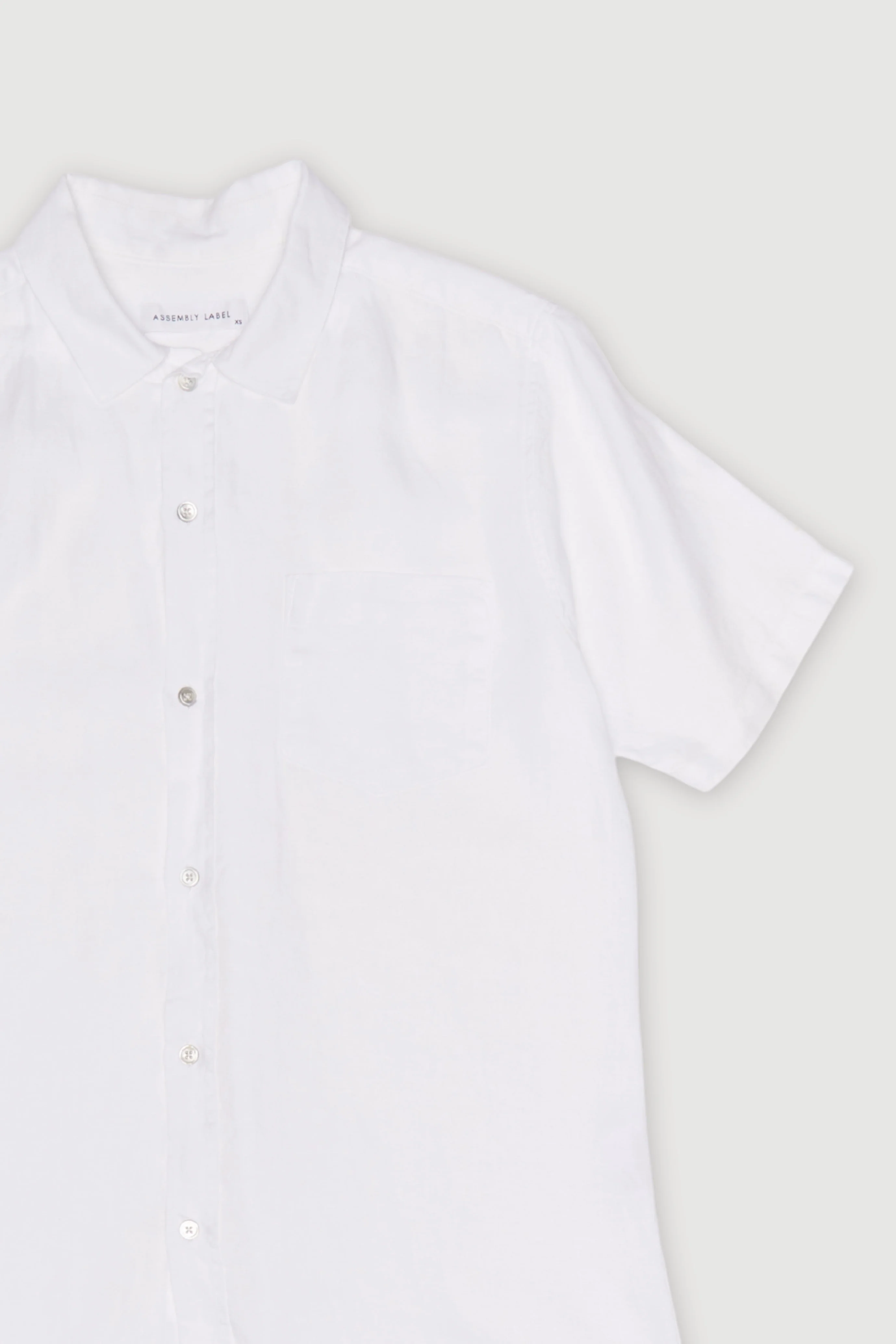Re-Worn Mens Linen Short Sleeve Shirt