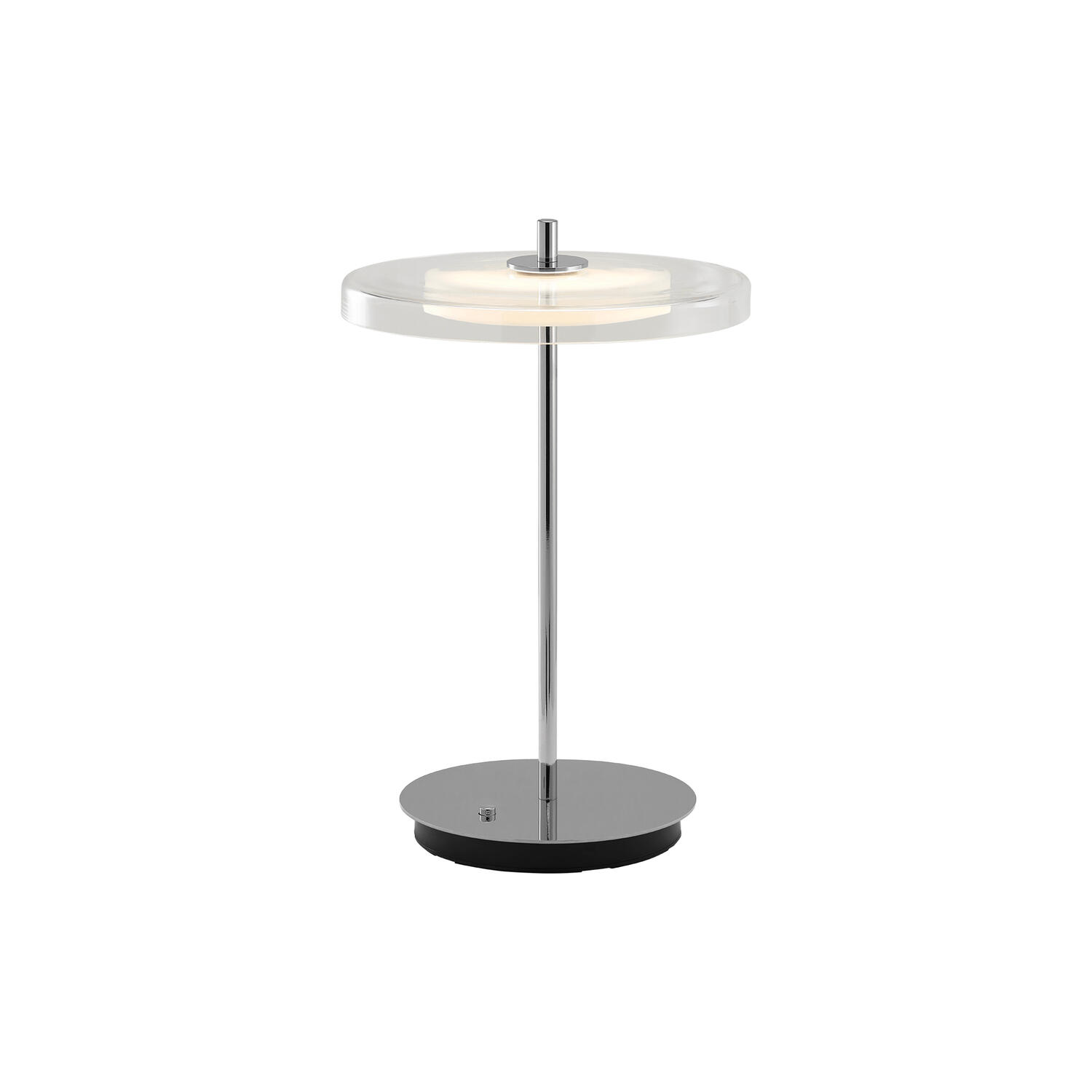 Asteria Glass Move Portable Lamp, polished steel