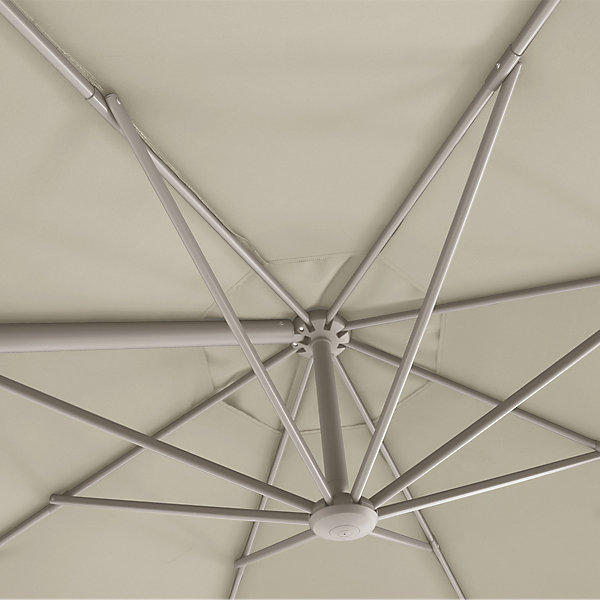 Parasol déporté inclinable rond ouverture manivelle Moonbeam 3,5m GoodHome Brindisi