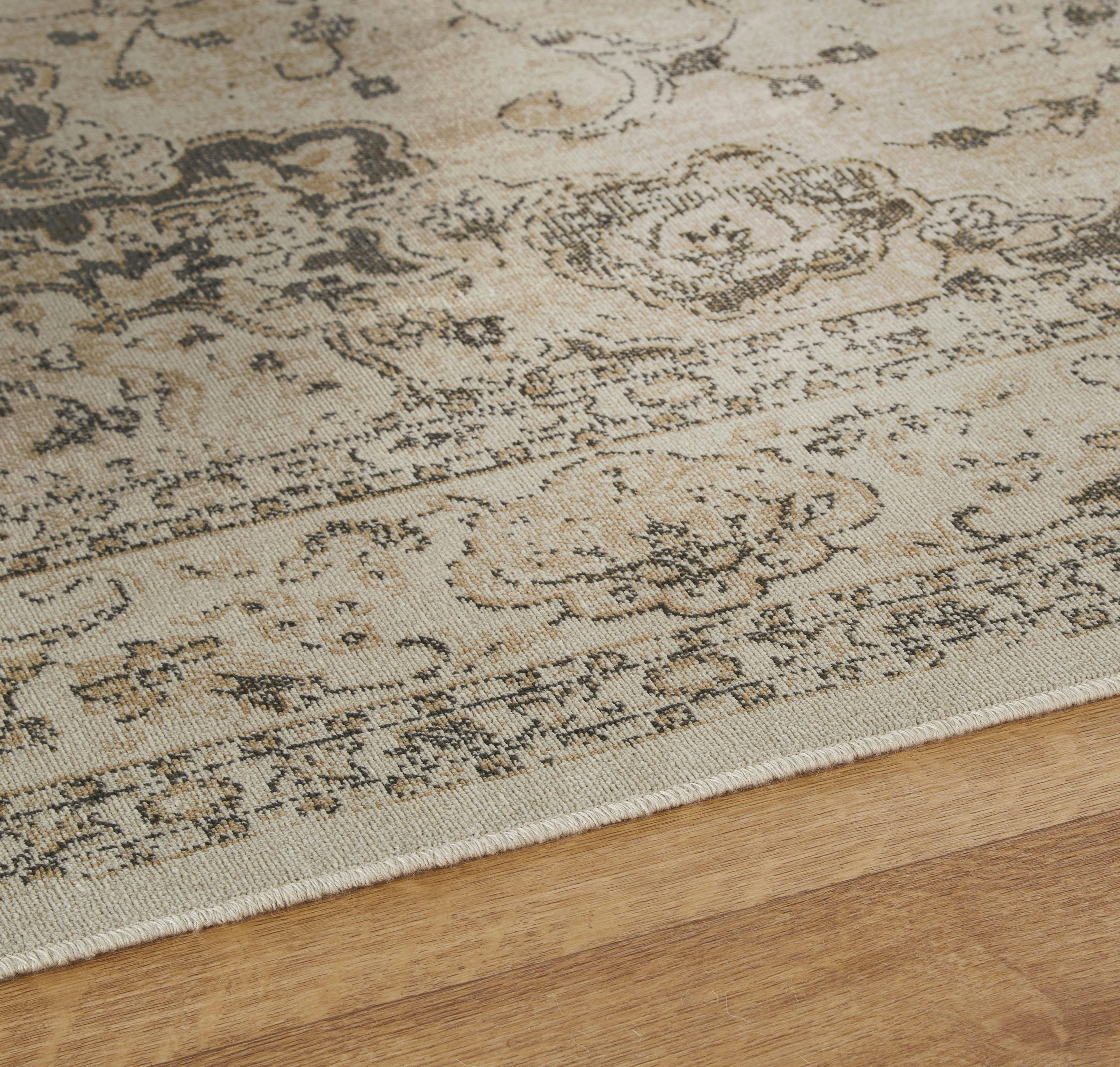 VENUS - Grand tapis style oriental tissé jacquard beige 200x300