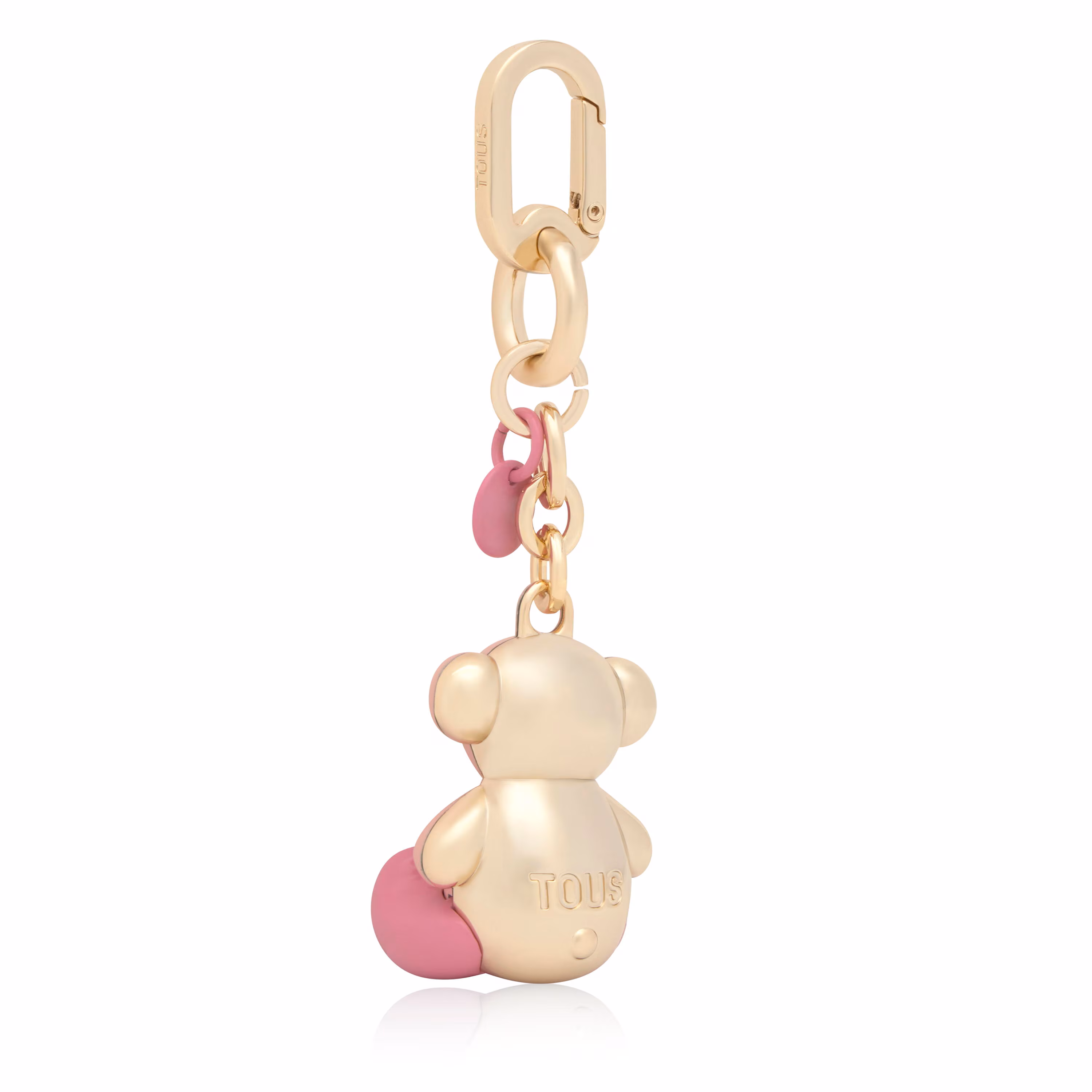 Llavero metal rosa oscuro y dorado Bold Bear
