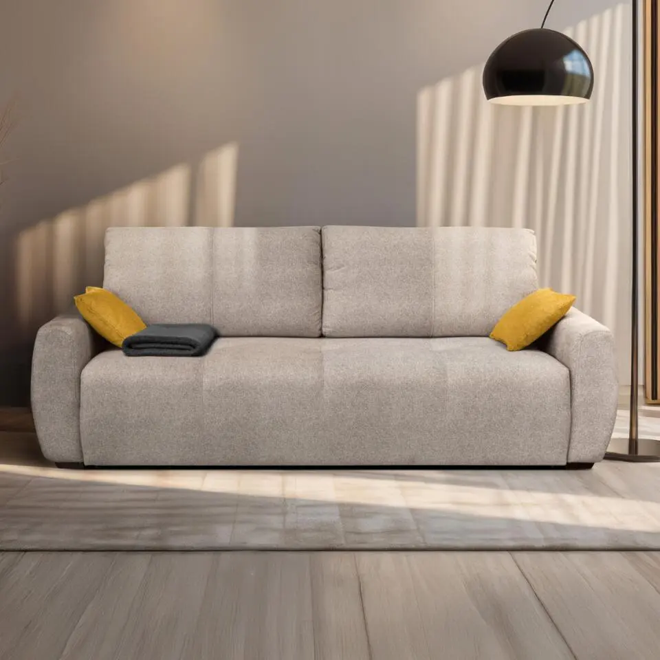 CALICOSY - Slaapbank ALBA - Beige - 76x246x112 cm