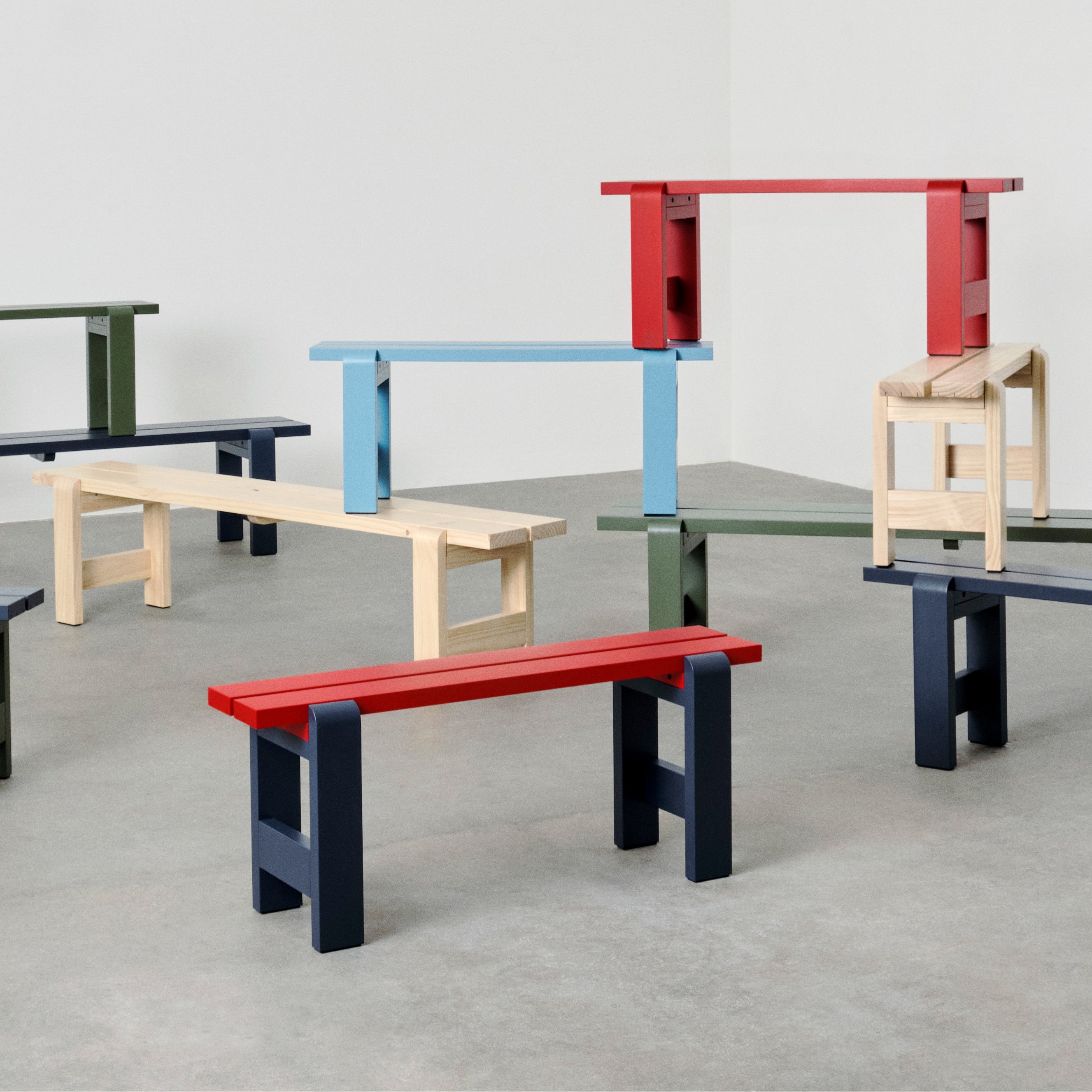 HAY Weekday Bankje B 190 cm - Olive