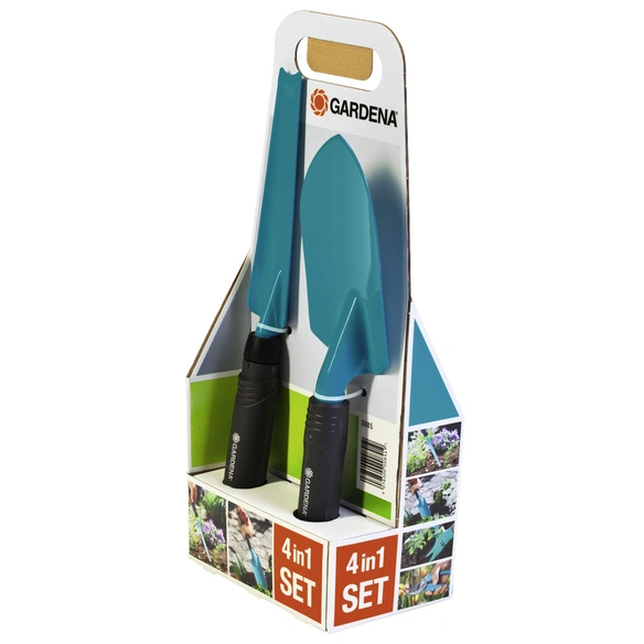 Gartenpflege-Set, Arbeitsbreite: 11 cm, anthrazit/tuerkis
