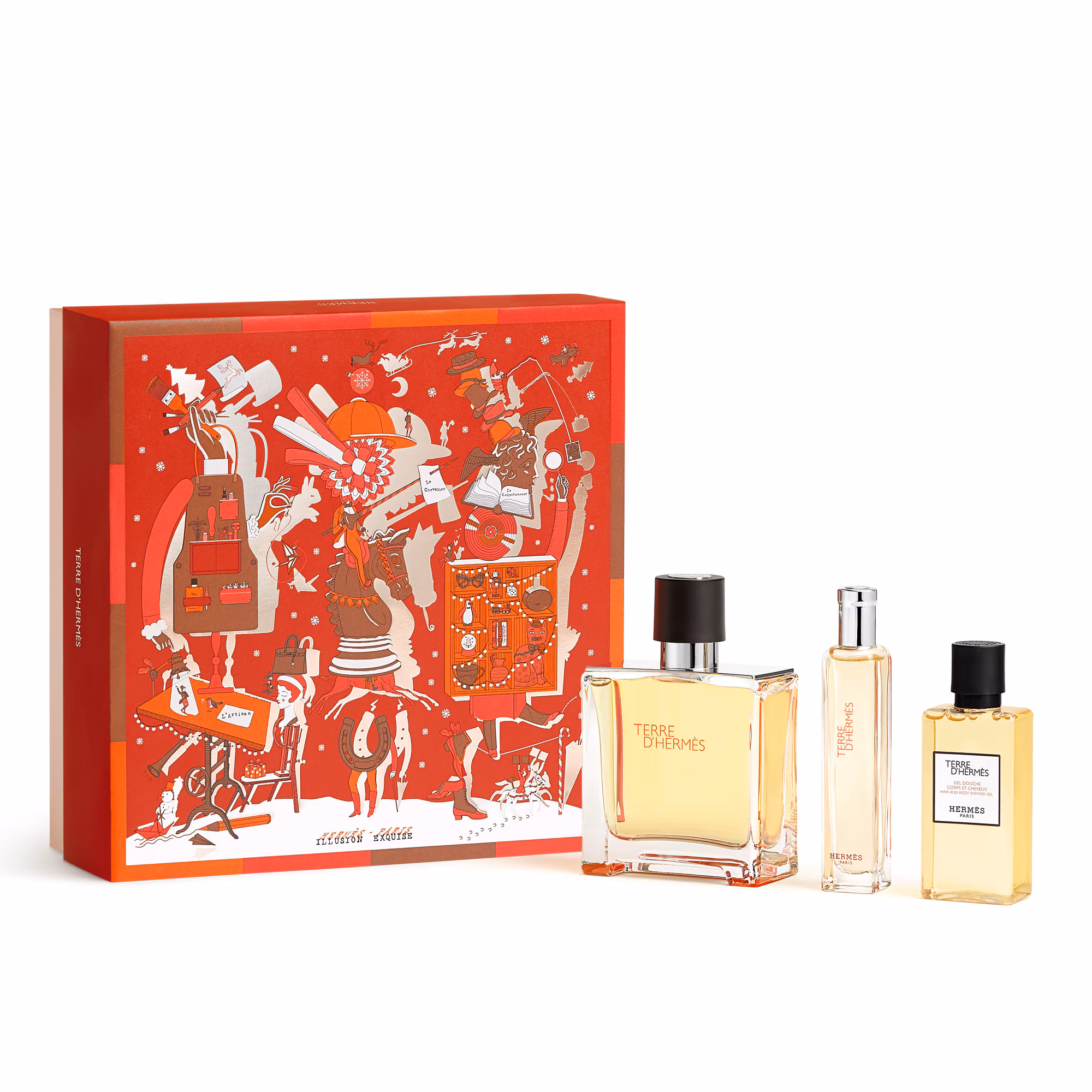 TERRE D'HERMÈSCoffret - parfum + format voyage + gel douche pour le corps et les cheveux