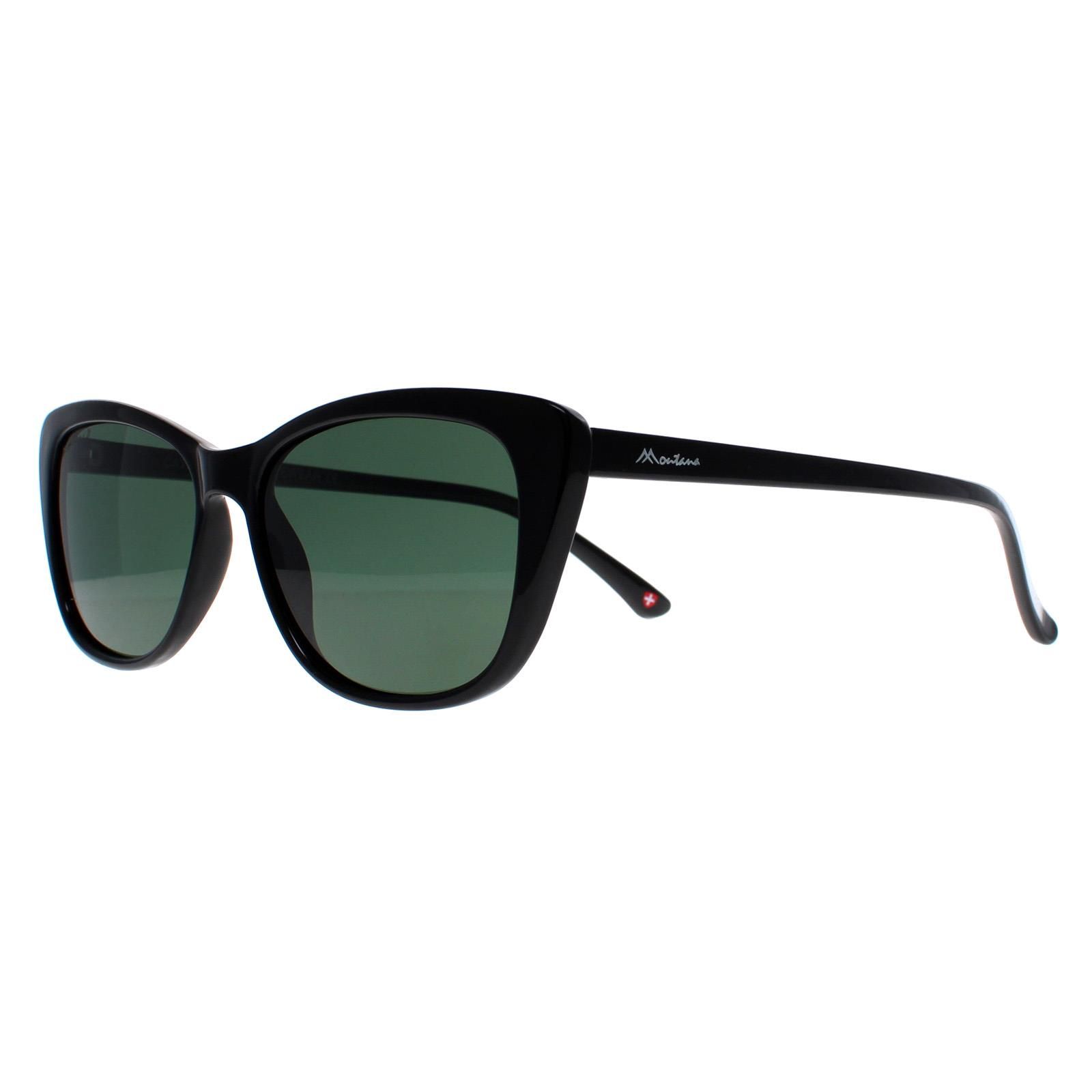 montana Cat Eye Black G15 Green Polarized MP42