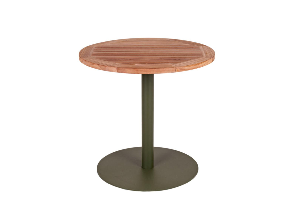 MaximaVida ronde tuintafel Java olijfgroen 80 cm- zware 49 kg uitvoering