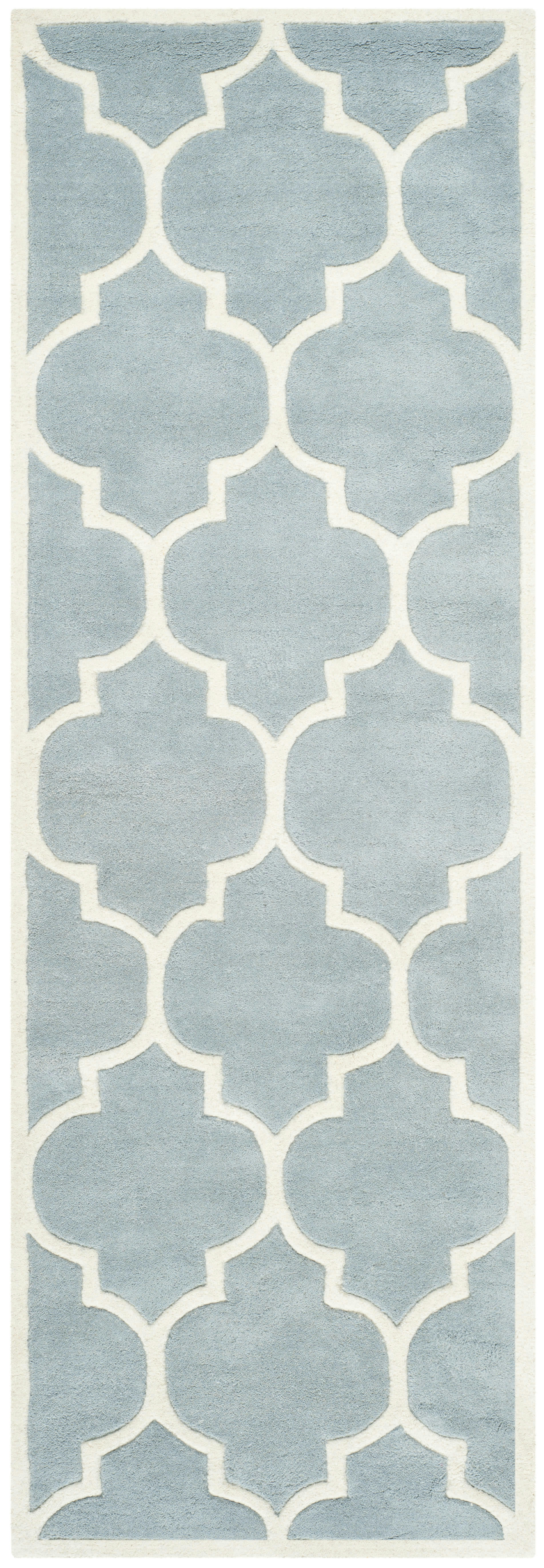 CHATHAM - Tapis de salon interieur en bleu & ivoire, 69 x 213 cm