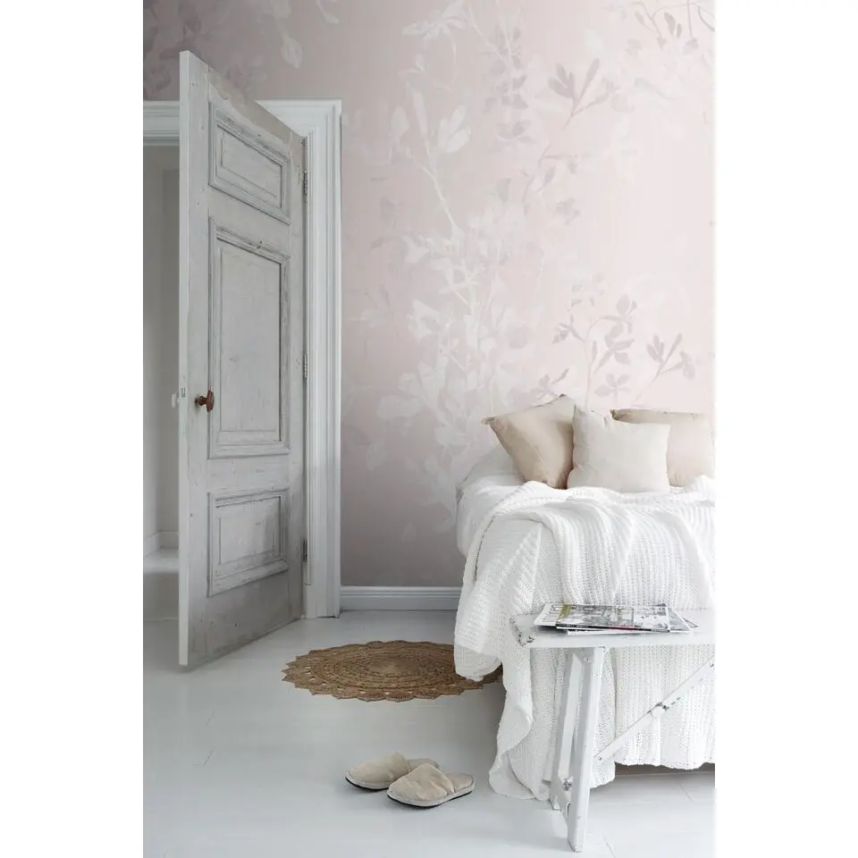 Sanders & Sanders fotobehang bloemen roze - 424 x 280 cm