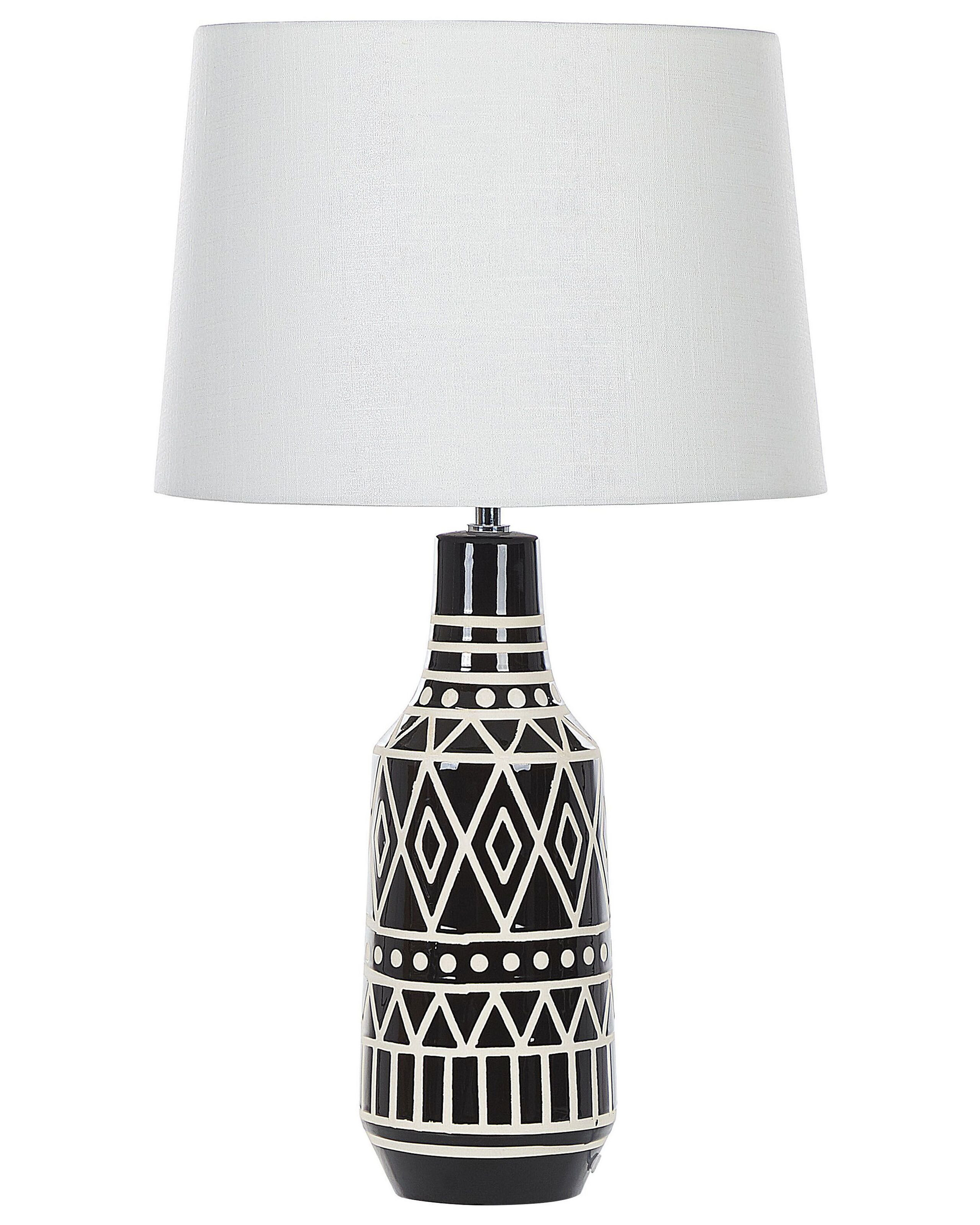 Lampa stołowa lampka nocna etniczna czarna