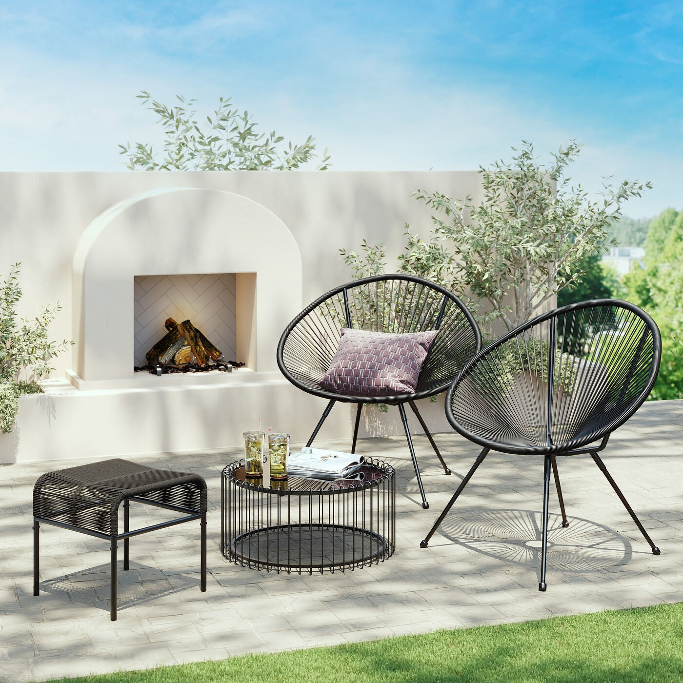 Kare Design Acapulco Tuinkruk - zwart