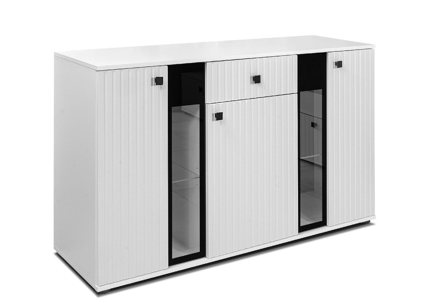Komoda SALSA Front MDF z frezowaniem Biały