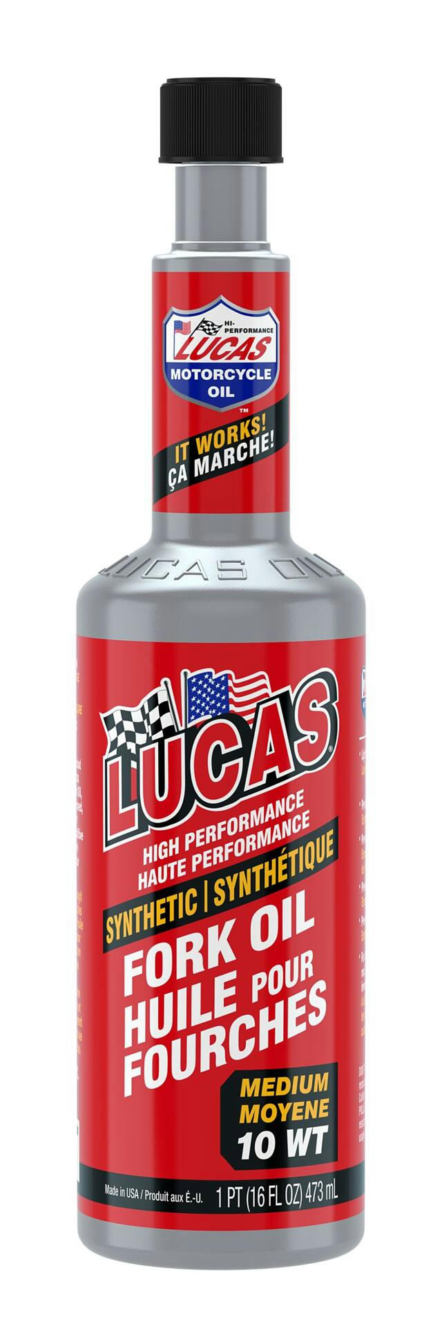 Lucas Synthetic Fork Oil, 10 Weight, 473-mL