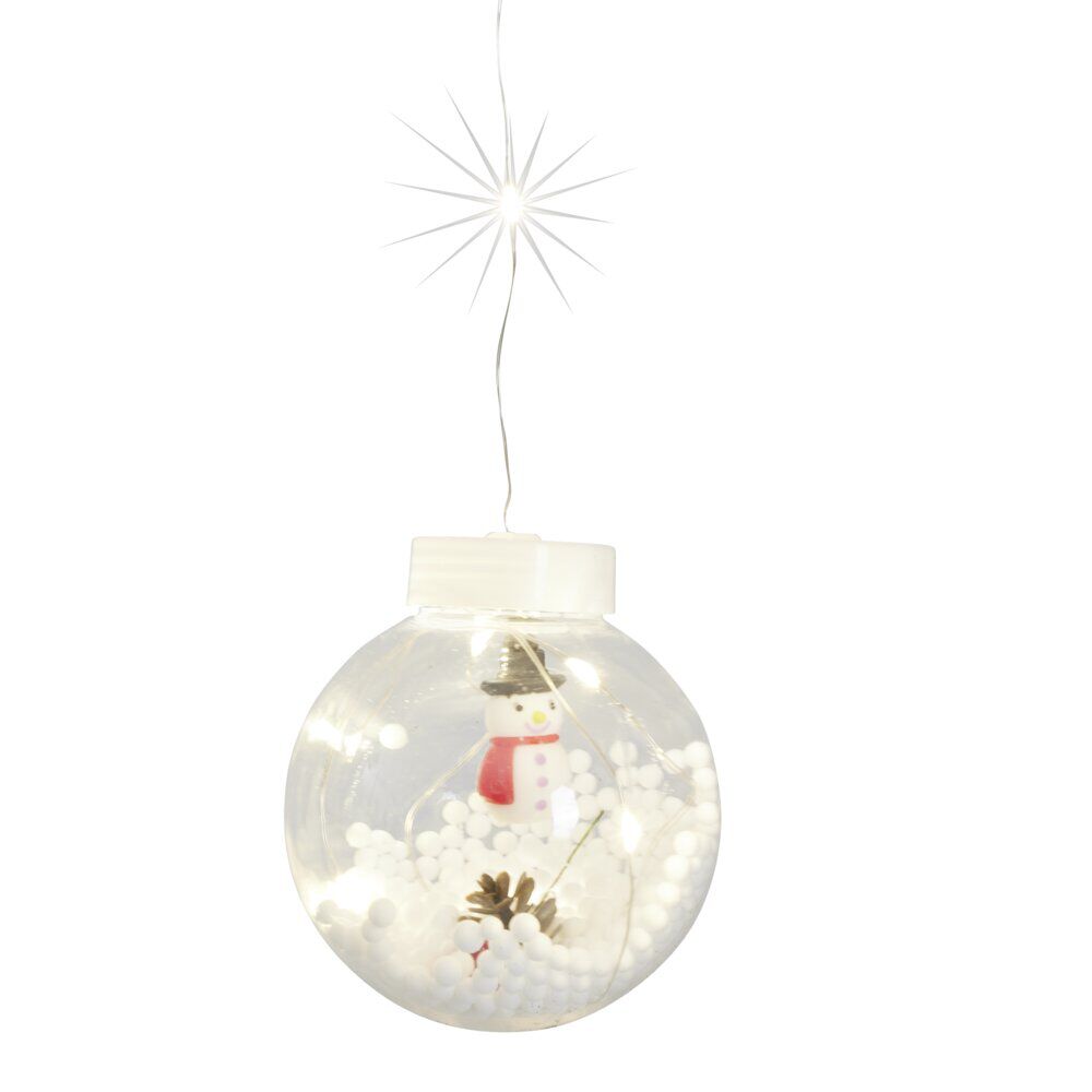 Guirlande de No&euml;l 110 LED boule de neige et bonhomme de neige 3m