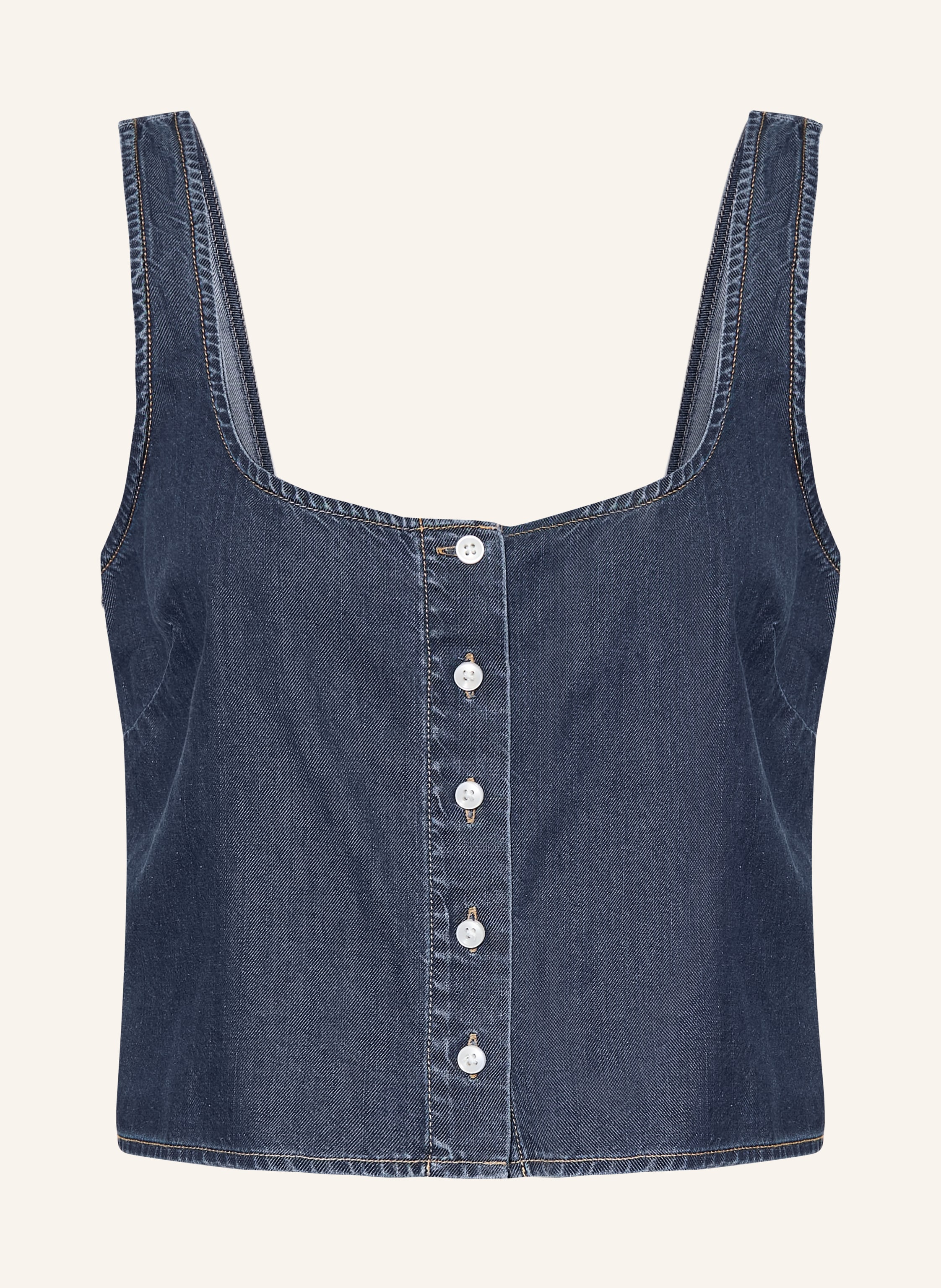 GOOD AMERICAN Blusentop in Jeansoptik