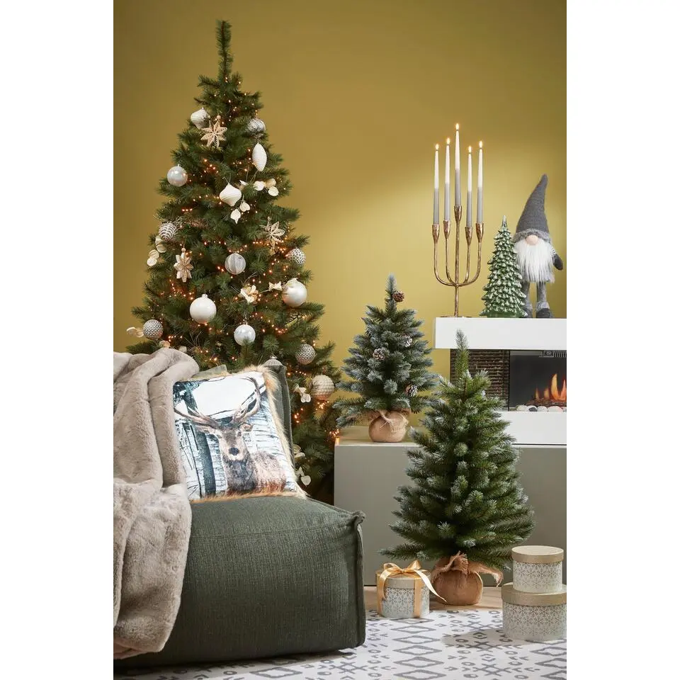 Triumph Tree Pittsburgh Kunstkerstboom Jute - H60 x &Oslash;38 cm - Groen