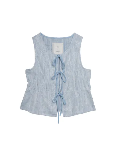 Lace denim vest Jacket - 25WRJ206D