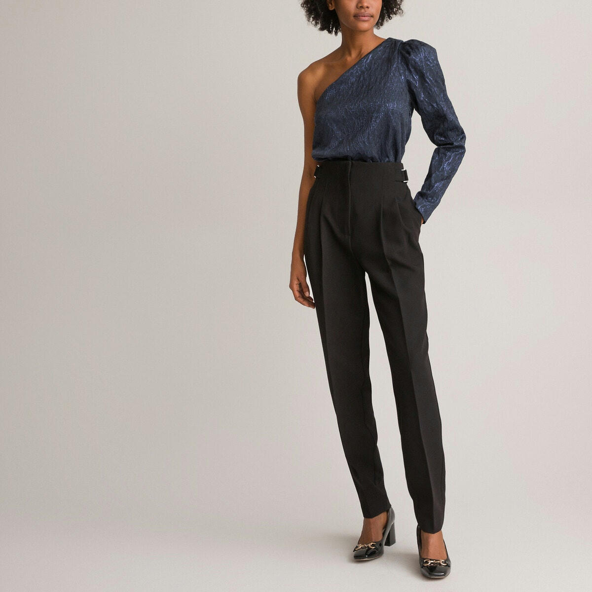 Blouse asymétrique imprimé jacquard