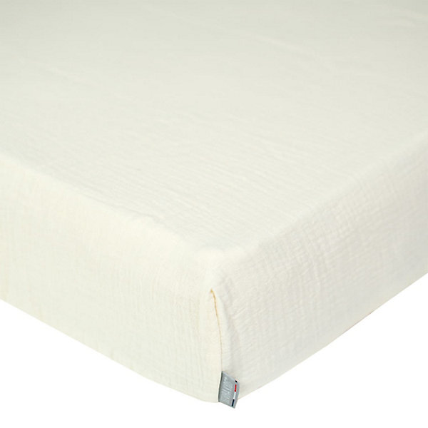 Drap housse uni en gaze de coton