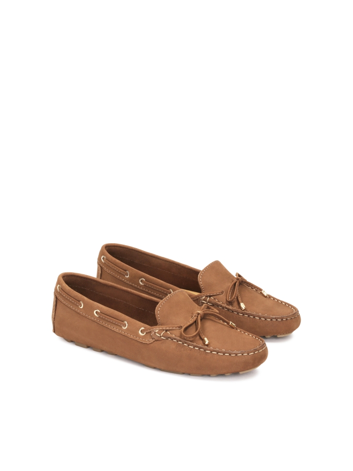 Brown nubuck moccasins