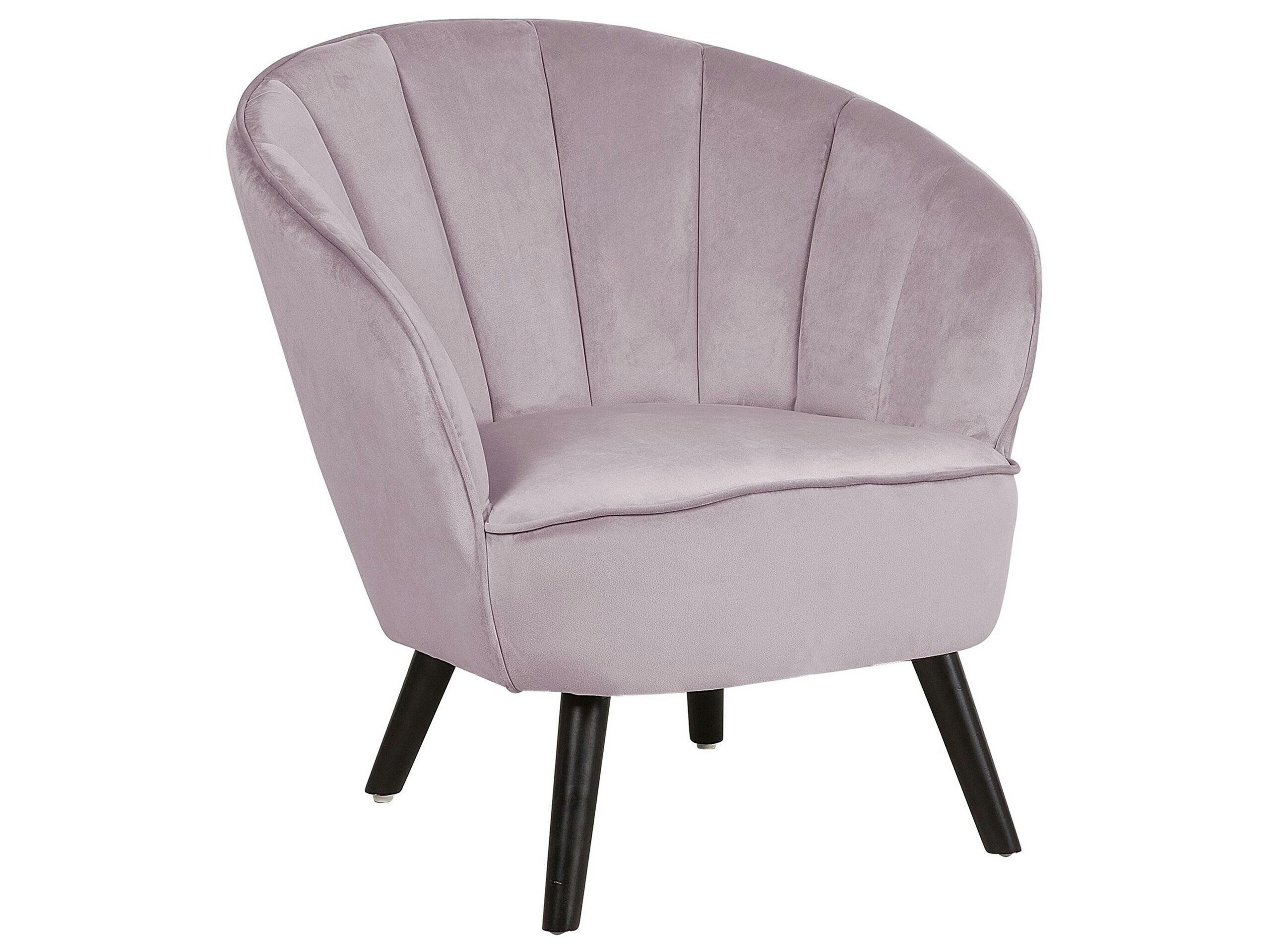DALA - Fauteuil en velours rose