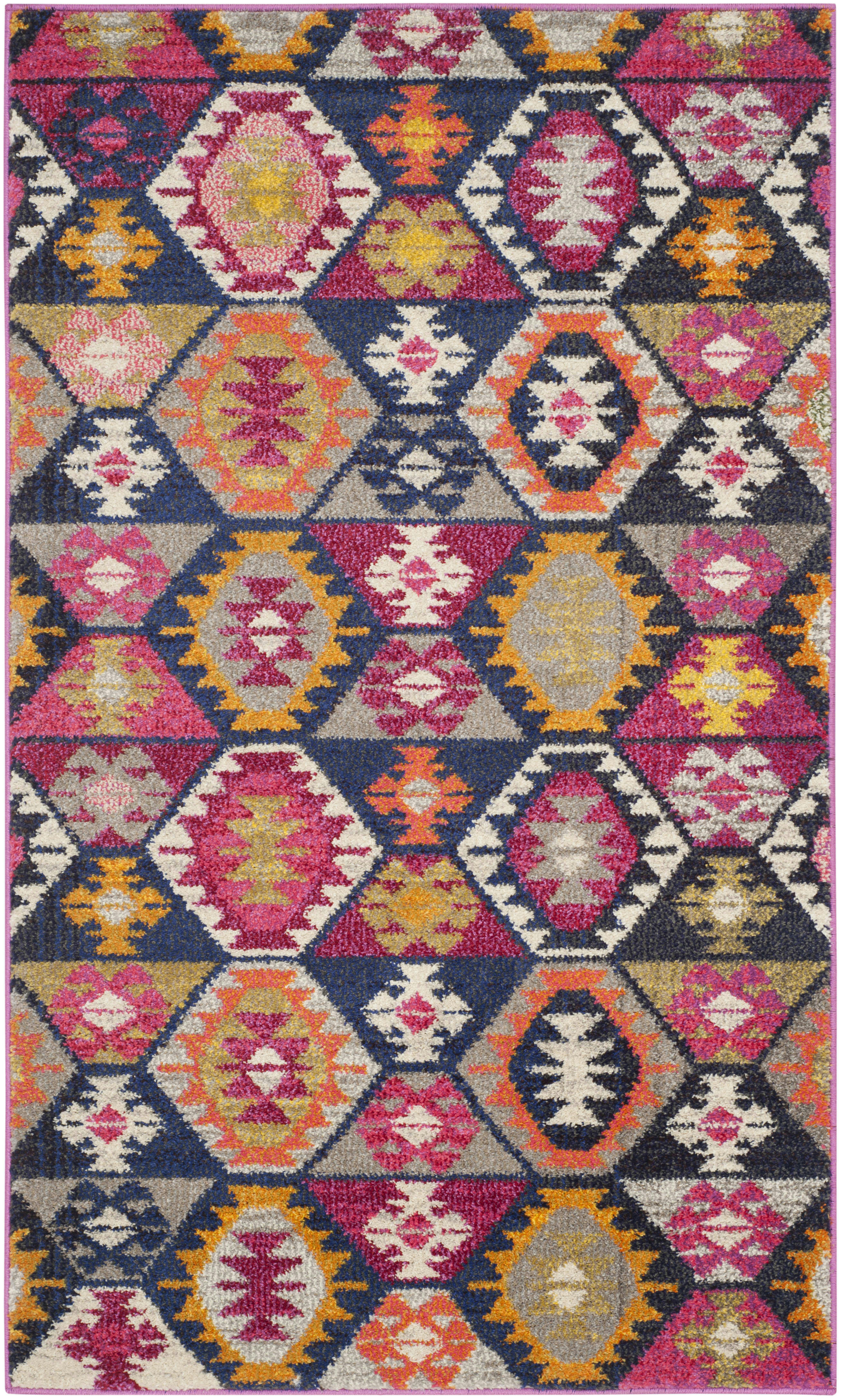 MONACO - Tapis de salon interieur en multicolore, 91 x 152 cm