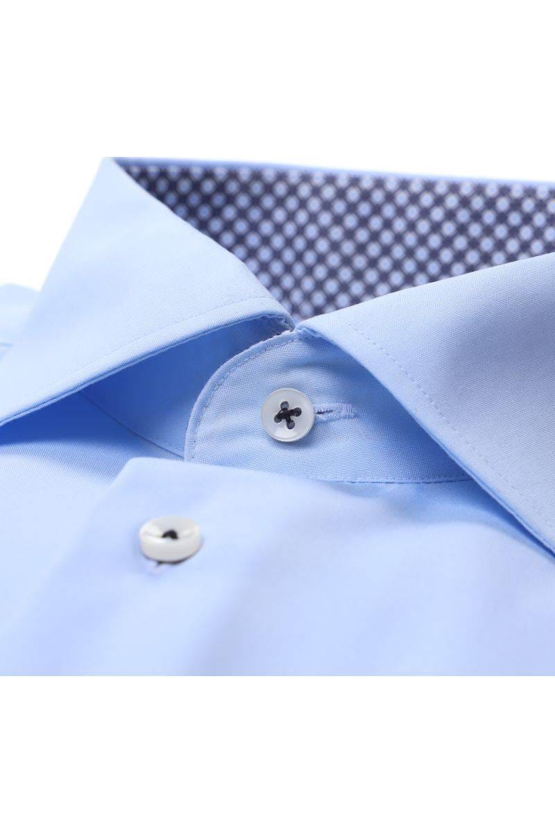 ETERNA Comfort Fit Hemd hellblau, Einfarbig (extra kurzer Arm)