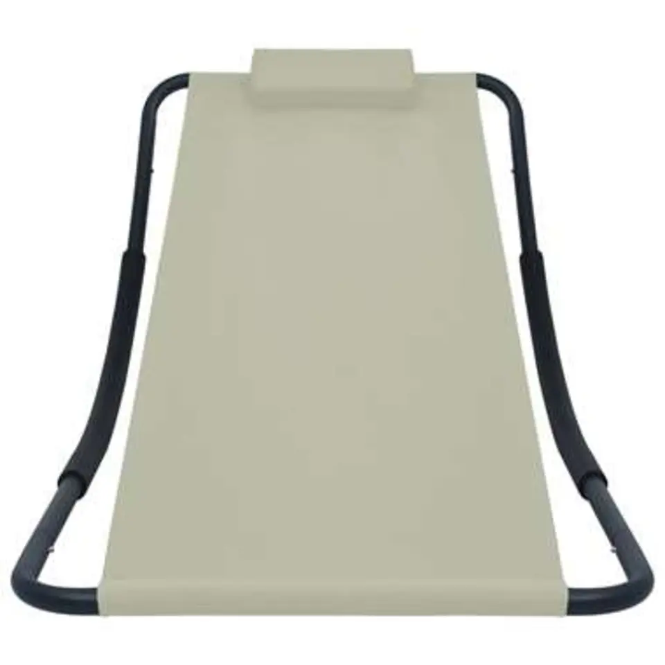 vidaXL - Ligbed - Cr&egrave;me - Stof