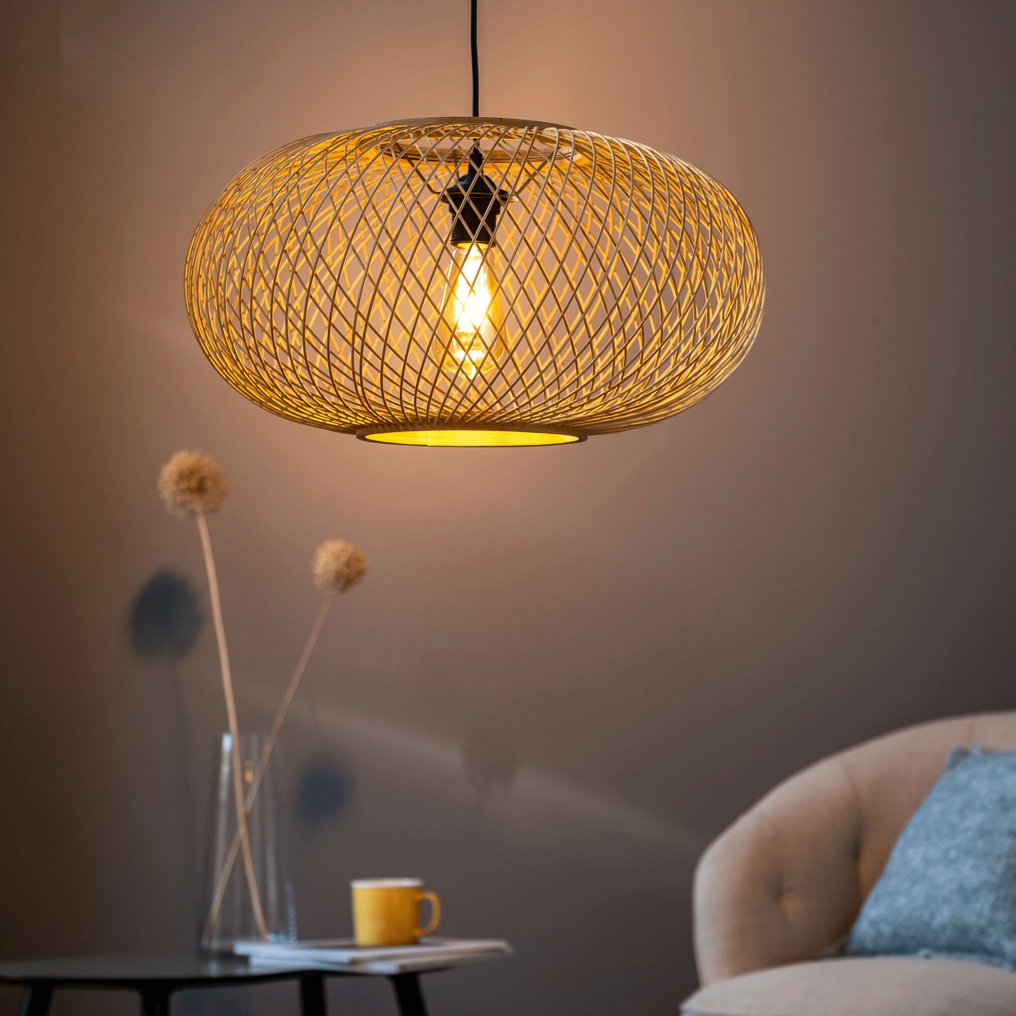 ROUVIA - Suspension en bambou - D48xH25cm