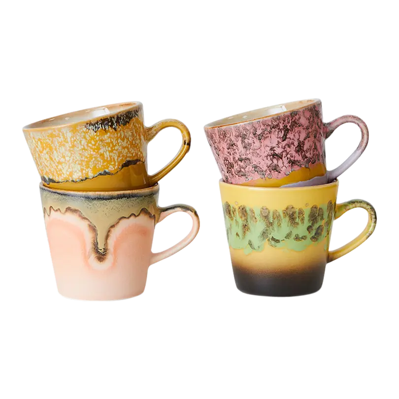 Tassen-Set 4-teilig 70'S