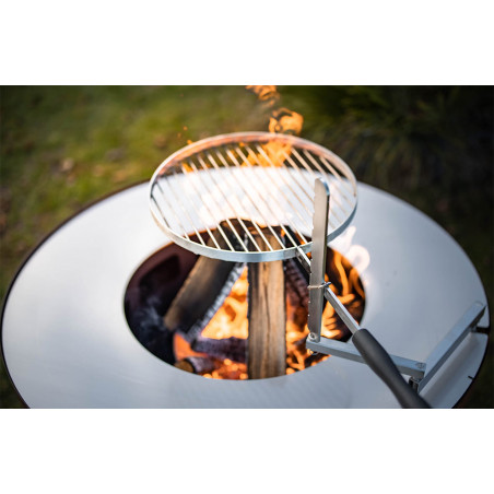 Grille brasero en inox ø38cm   support - Feu du Jardin