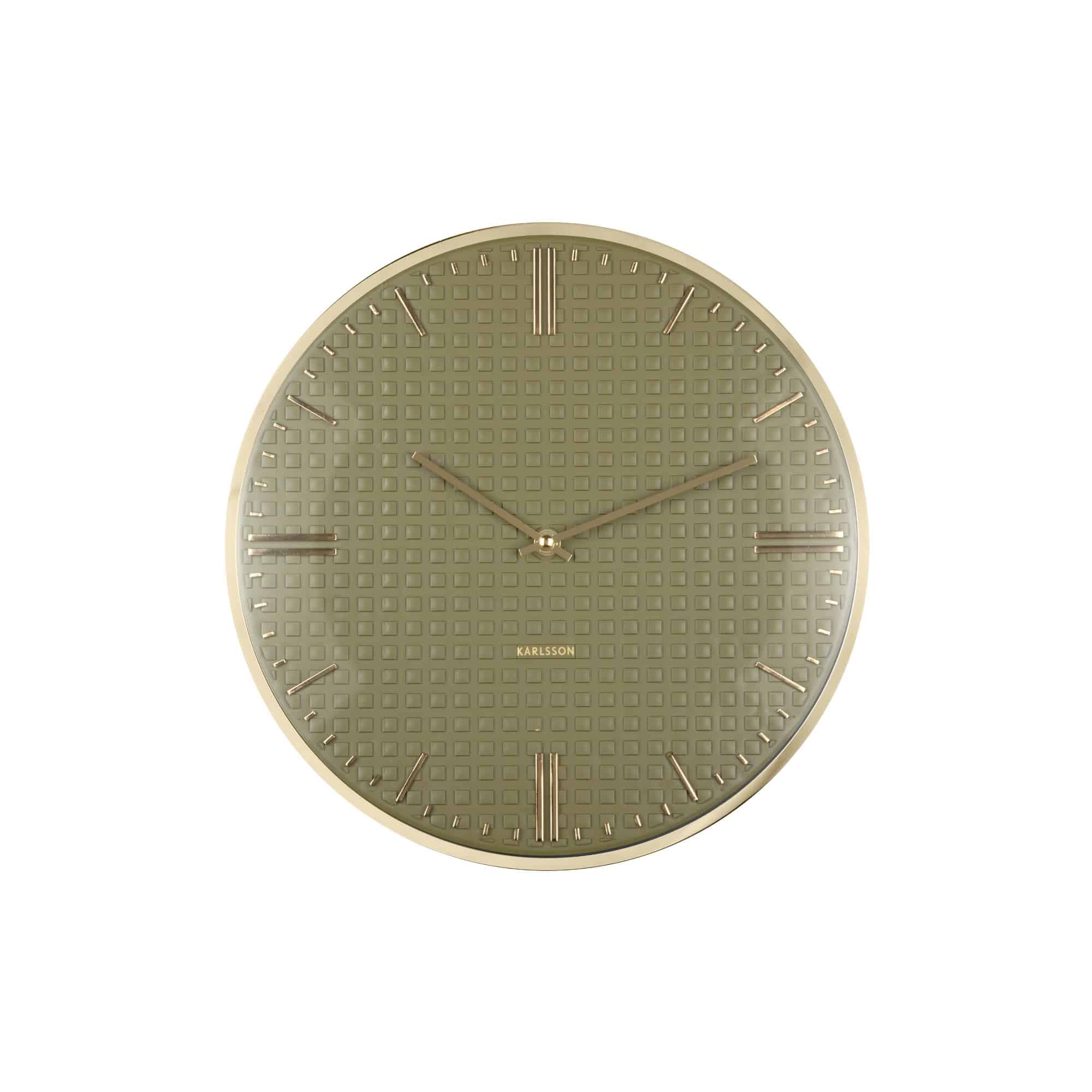 Karlsson wandklok Riqueza - groen - Ø35cm