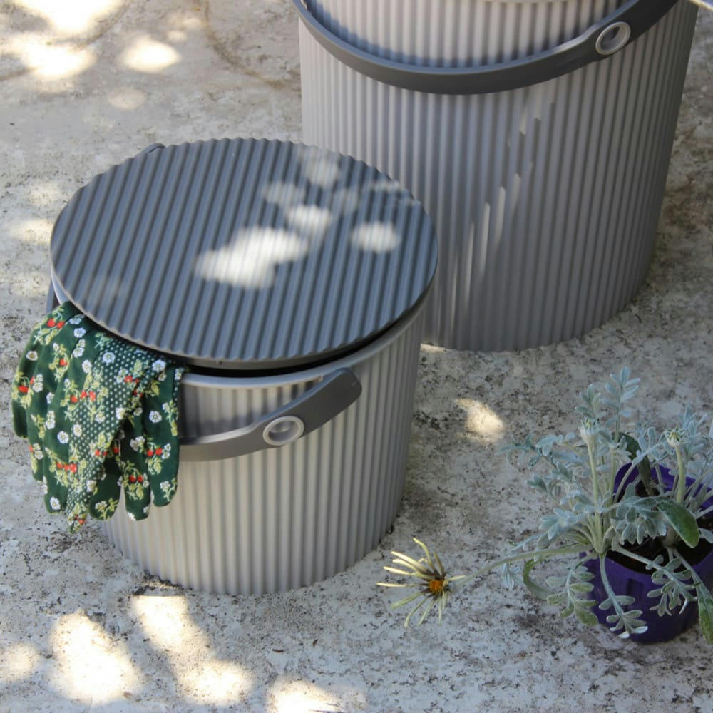 OMNI - Seau de rangement 10 litres gris