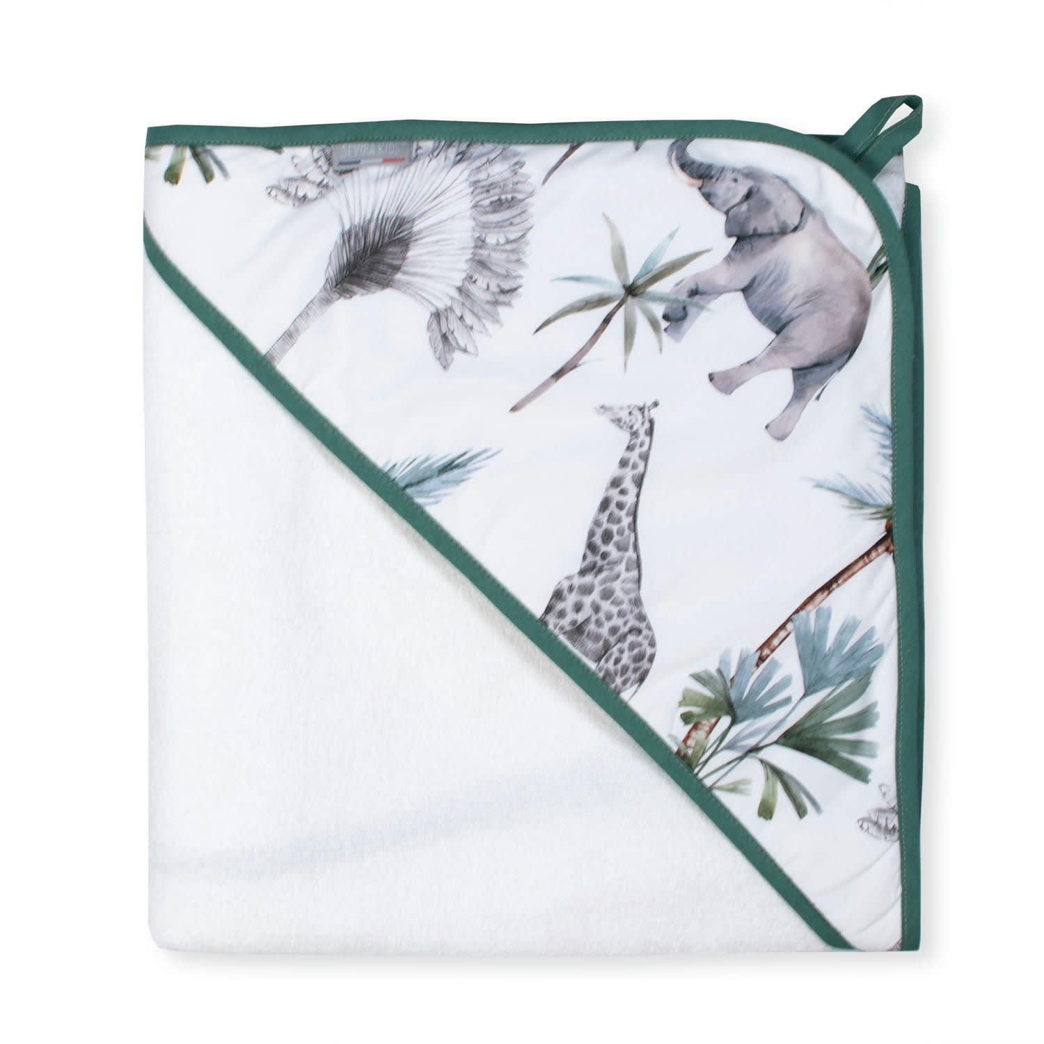 SAFARI - Cape de bain en coton et fibres de bambou  100 x 100cm