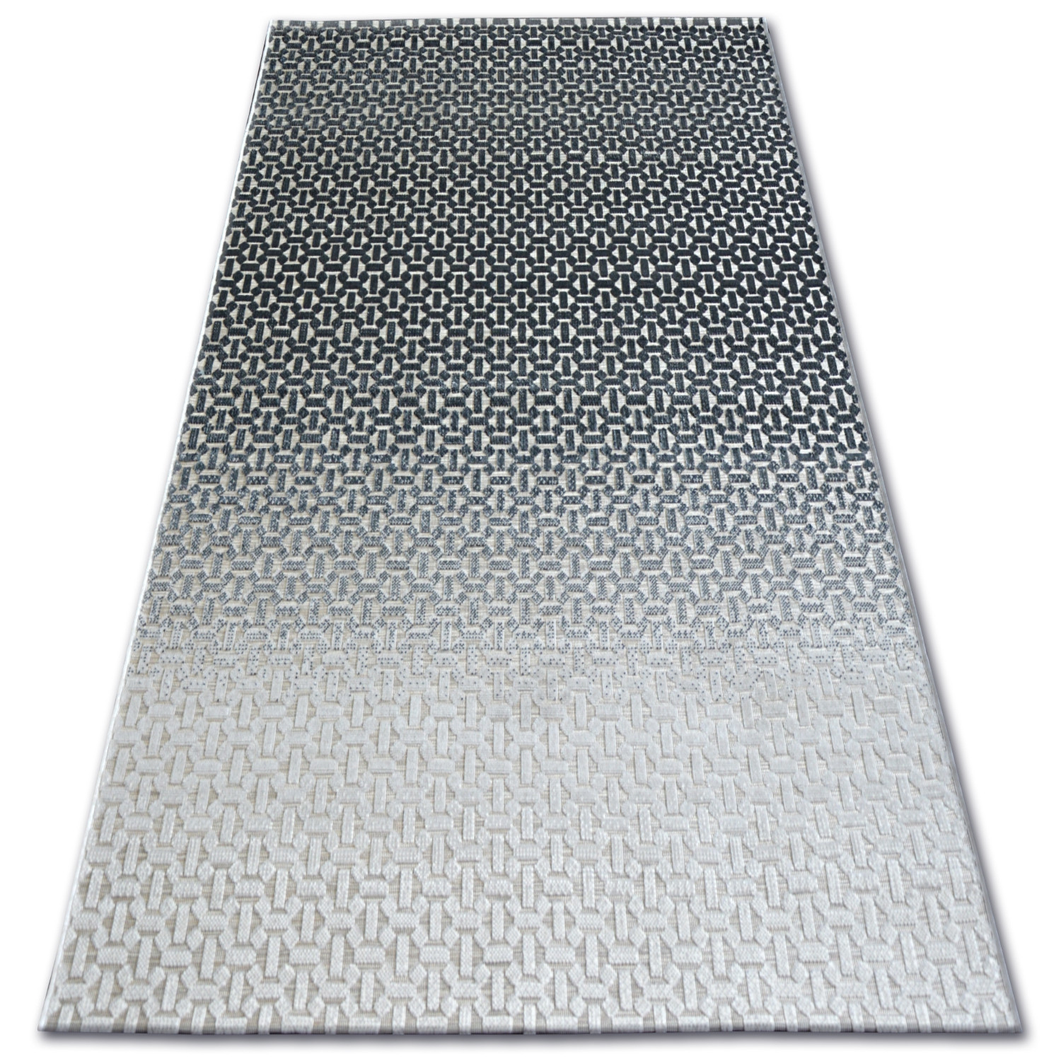 Dywan LISBOA 27208/356 Structural Czarny Szary 80x150 cm