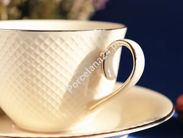 Kpl. filiżanek ze spodkiem 290 ml (2 szt.) Duo - Ecru Vesper 15.VES.K2FS