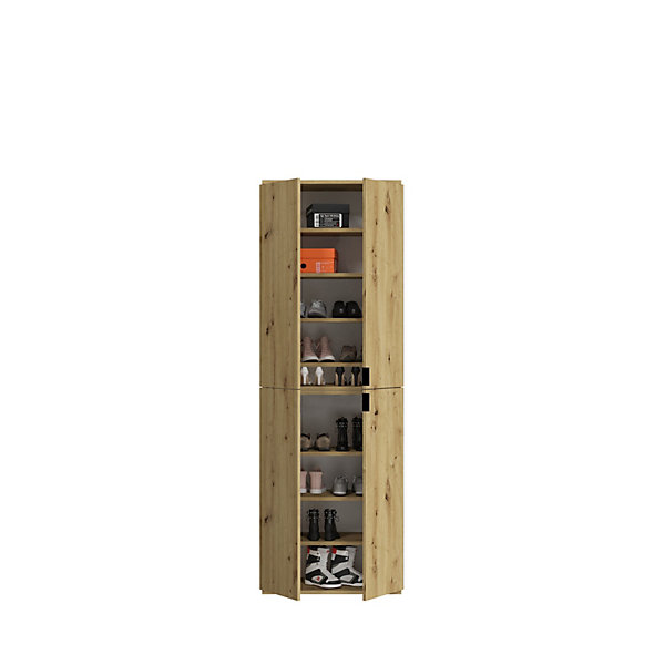 Kai - Combinaison de vestiaires (L/H/P : 152x193x34 cm) en imitation chêne Artisan