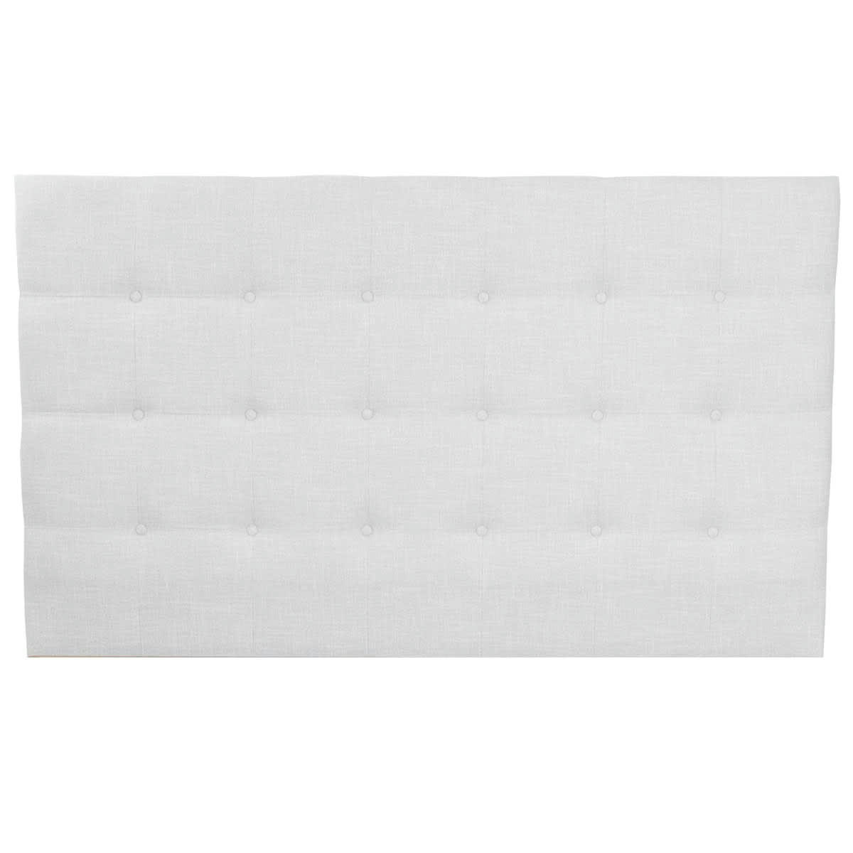 - Tête de lit capitonnée en tissu gris clair 140 cm