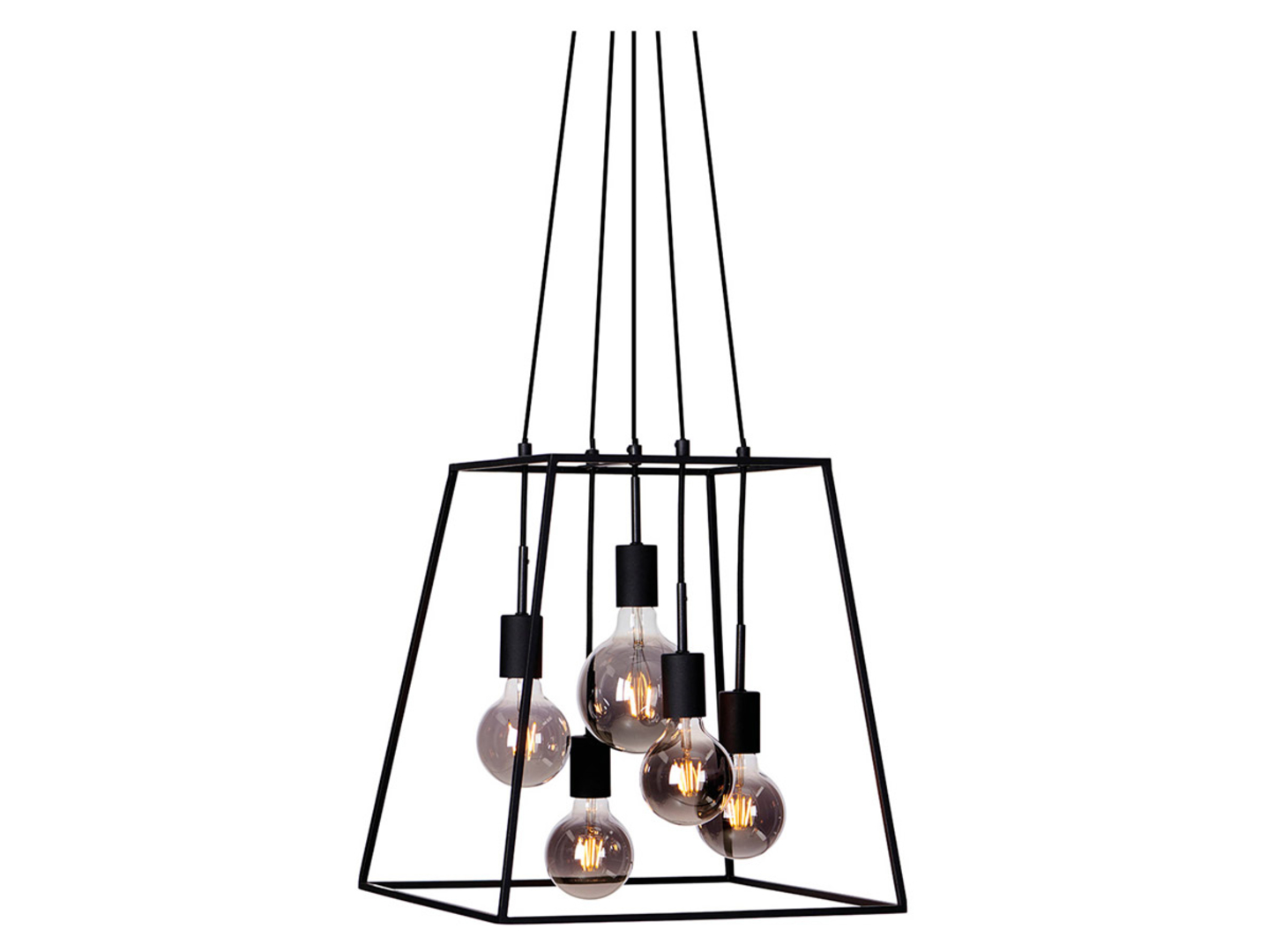 Lampa wisząca Almodovi 5-punktowa stalowa czarna