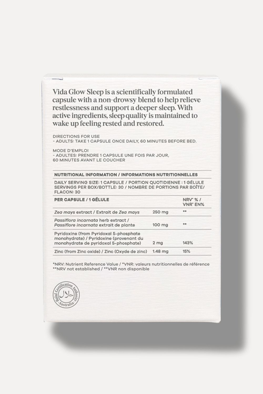 Vida Glow Women's Health Sleep 30 Capsules