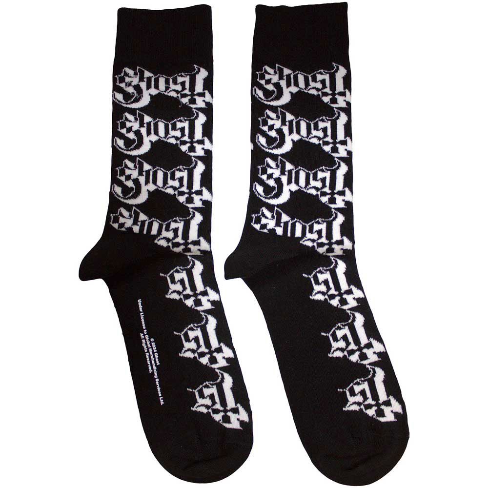 Ghost Repeat Logo Pattern Womens Ankle Socks