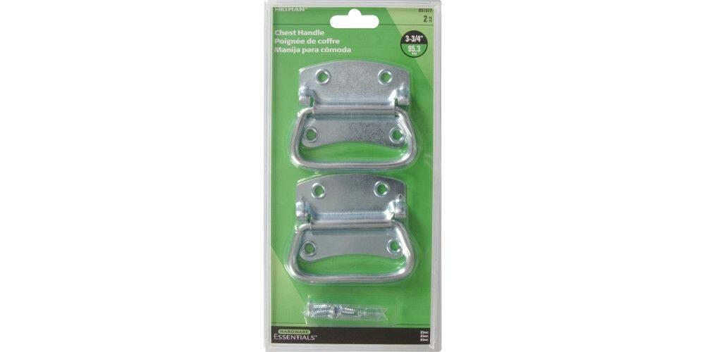 Hillman Heavy Duty Chest Handle, Mounting Hardware Included, Zinc-Plated, 3-3/4-in