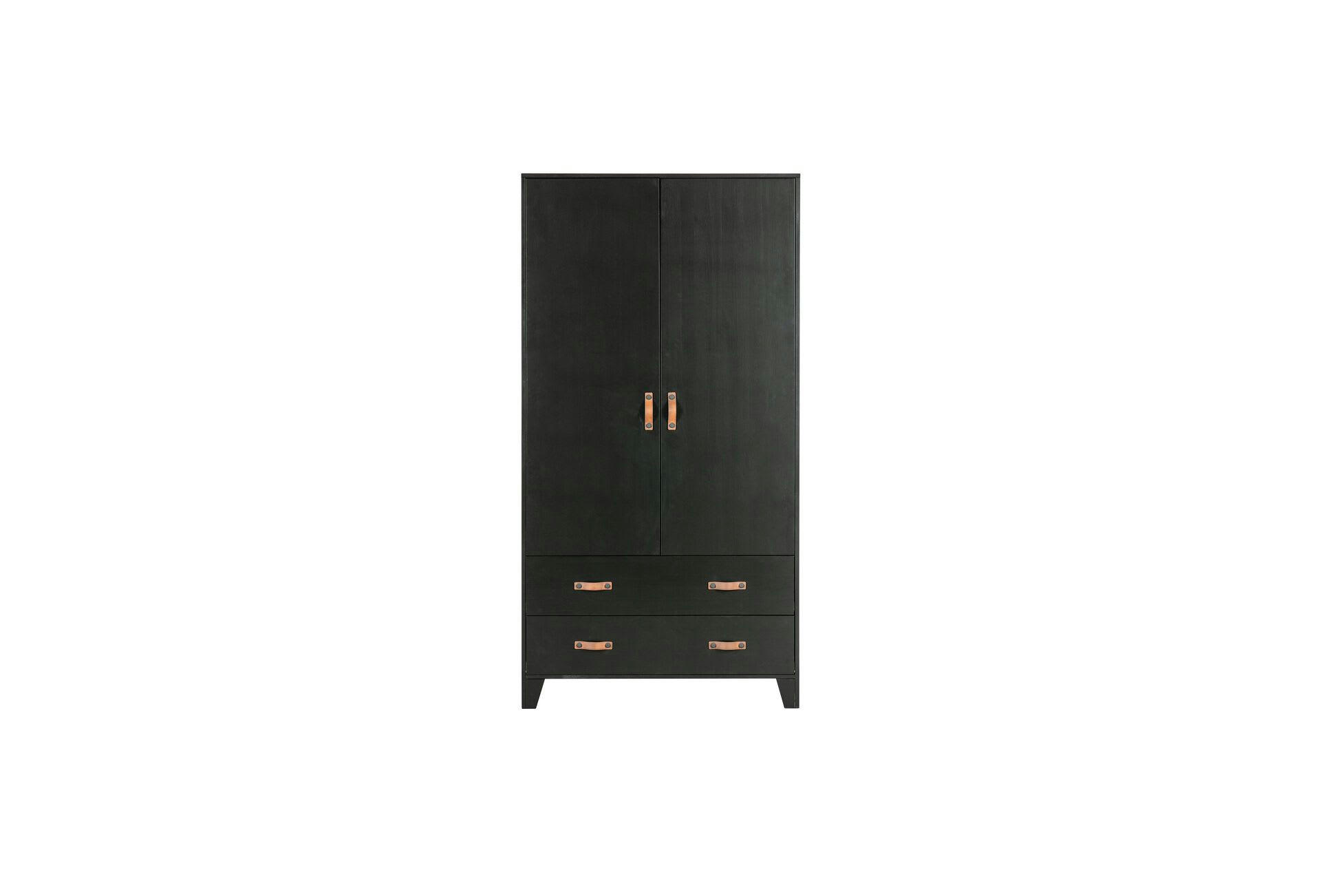 DIAN - Armoire 2 portes en bois noir